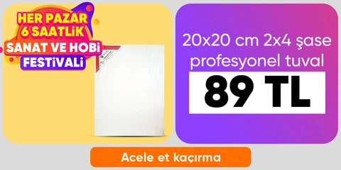 20x20 cm 2x4 şase profesyonel tuval  89 TL