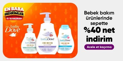 Dove Baby Bebek Bakım Ürünlerinde Sepette Net %40 İndirim