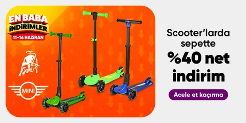 Lamborghini & Mini Cooper Markalı Scooterlarda Sepette Net %40 İndirim