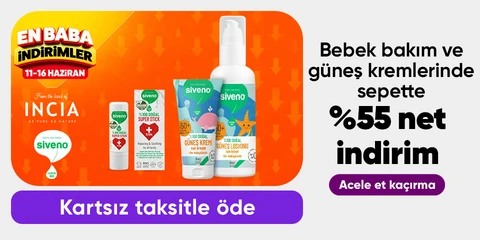 INCIA ve Siveno Bebek Bakım ve Güneş Kremlerinde Sepette Net %55 İndirim!