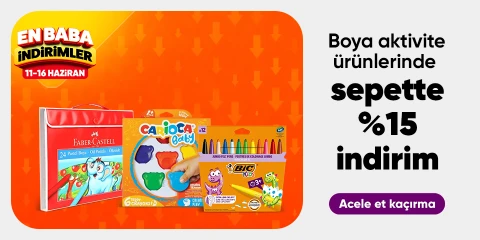 Boya Aktivite Ürünlerinde  Sepette %15 İndirim