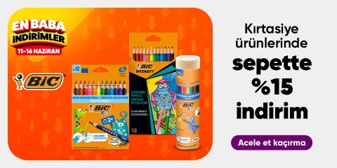 Bic Kırtasiye Ürünlerinde Sepette %15 İndirim