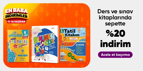 Ders ve sınav kitaplarında sepette %20 indirim