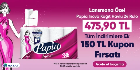 Inova 24 Rulo Kağıt Havlu 475,90 TL fiyatına ek 150 TL anında indirimli