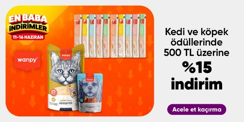 Kedi ve köpek ödüllerinde 200 TL üzerine %15 indirim