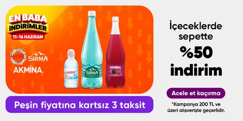 İçeceklerde sepette %50 i̇ndirim*