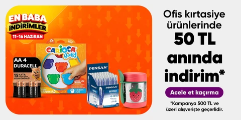 Ofis Kırtasiye Ürünlerinde 50 TL İndirim Kuponu 