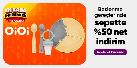 OiOi Beslenme Gereçlerinde Sepette Net %50 İndirim
