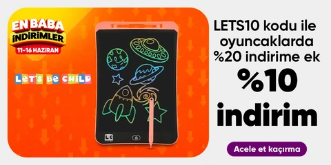 Let's be child Oyuncak Ürünlerinde LETS10 Kodu ile %20 İndirime Ek %10 İndirim