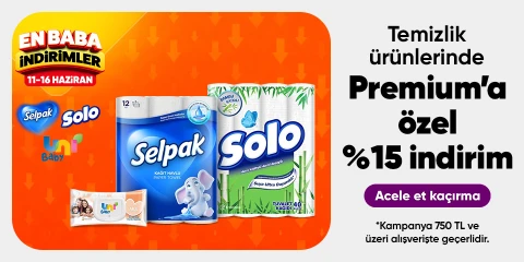 Temizlik ürünlerinde Premium’a özel %15 indirim