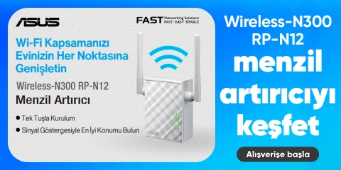 ASUS Wireless- N300 RP-N12 Menzil Artırıcıyı Keşfet