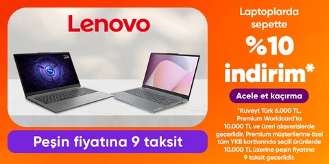 Lenovo Laptoplarda Sepette %10 İndirim Fırsatı