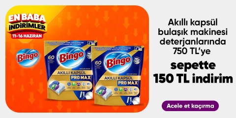Akıllı kapsül bulaşık makinesi deterjanlarında 750 TL’ye sepette 150 TL indirim