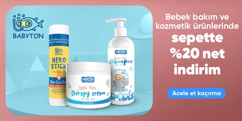 Babyton Bebek Bakım ve Kozmetik Ürünlerinde Sepette Net %20 İndirim