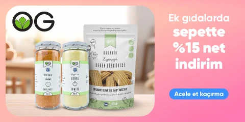 OG Natural Markalı Ek Gıdalarda Sepette Net %15 İndirim