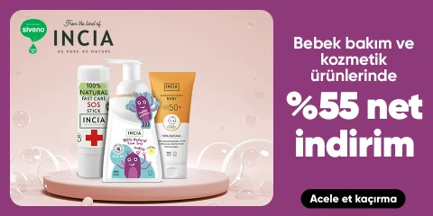INCIA ve Siveno Bebek Bakım ve Kozmetik Ürünlerinde Sepette Net %55 İndirim