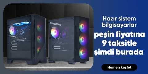 Hazır sistem bilgisayarlar   peşin fiyatına 9 taksitle  şimdi burada 