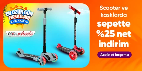 Cool Wheels Scooter ve Kasklarda Sepette Net %25 İndirim