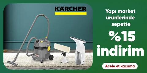Karcher Markalı Ürünlerde Sepette %15 İndirim