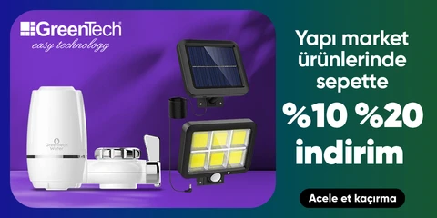 Greentech Markasına Özel Sepette %10 - %20 indirim 