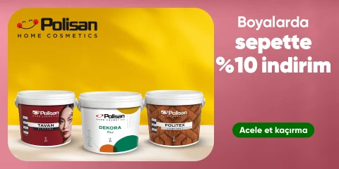 Polisan markalı boya ürünlerinde sepette %10 indirim