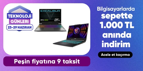 Intel İşlemcili Bilgisayarlarda Sepette 1000TL Kupon