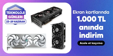 Ekran Kartlarında 1000 TL Kupon Fırsatı