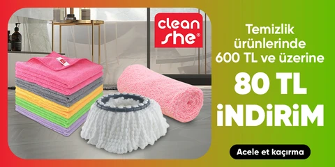 Temizlik ürünlerinde  600 TL ve üzerine 80 TL indirim