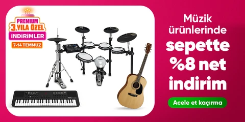 Müzik ürünlerinde  sepette %10 net indirim
