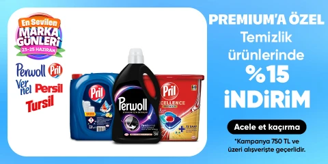 Temizlik ürünlerinde Premium’a özel 750 TL’ye %15 indirim