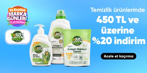 Temizlik ürünlerinde  450 TL ve üzerine %20 indirim