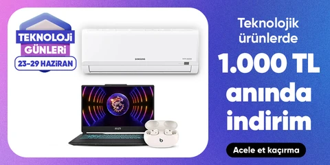 Teknolojik Ürünlerde SDN1000 Koduyla 20.000 TL'ye 1000 TL İndirim Fırsatı