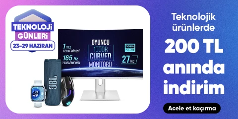 Teknolojik Ürünlerde SDN200 Koduyla 3.000 TL'ye 200 TL İndirim Fırsatı