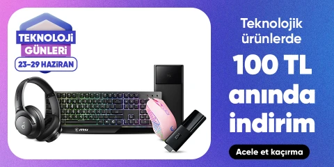 Teknolojik Ürünlerde SDN100 Koduyla 1.000 TL'ye 100 TL İndirim Fırsatı