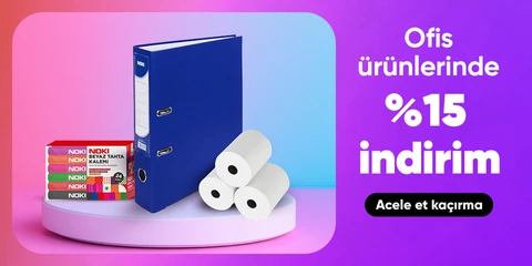 Ofis Ürünlerinde %15 İndirim