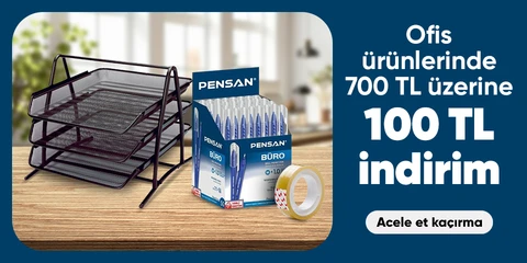 Ofis İhtiyaçlarına Özel 700 TL üzerine 100 TL İndirim