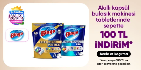 Akıllı kapsül bulaşık makinesi tabletlerinde  sepette 100 TL indirim*
