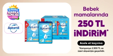 Aptamil Bebek Mamalarında 2500TL üzerine 250TL İndirim