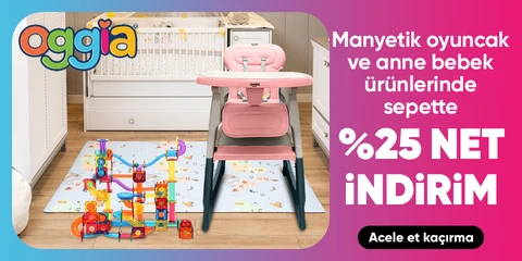 Oggia Marka Manyetik Oyuncak ve Anne Bebek Ürünlerinde Sepette Net %25 İndirim