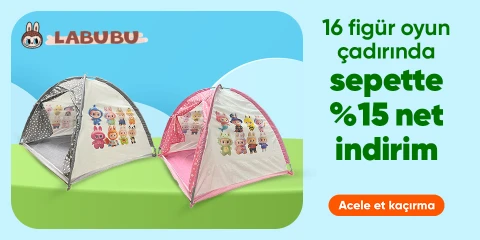 Labubu 16 Figür Oyun Çadırı Sepette Net %15 İndirim