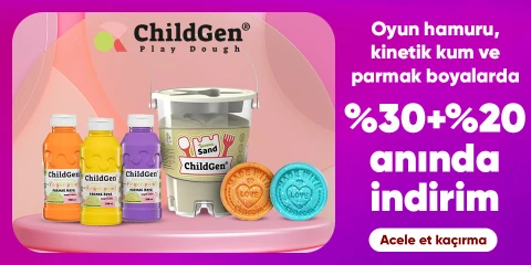 ChildGen Play Dough Oyun Hamuru, Kinetik Kum ve Parmak Boyalarda %30 İndirim + %20 İndirim Kodu