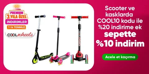 Cool Wheels Scooter ve Kasklarda COOL10 Kodu ile %20 İndirime Ek Sepette %10 İndirim