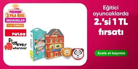 Playever ve Puedo Markalı Eğitici Oyuncaklarda 2.si 1 TL