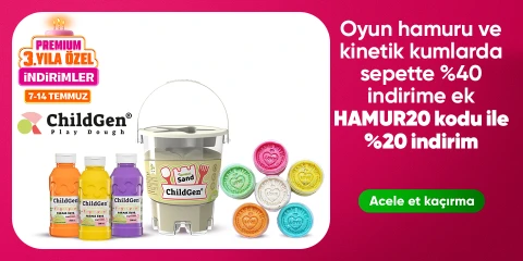 ChildGen Play Dough Markalı Oyun Hamuru ve Kinetik Kumlarda Sepette %40 İndirime ek HAMUR20 Kodu İle %20 İndirim!