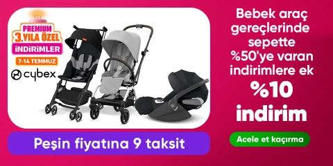 Cybex Bebek Araç Gereçlerinde Sepette %50'ye Varan İndirimlere Ek %10 İndirim 