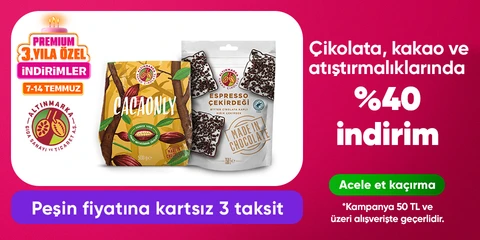 Çikolata, kakao ve atıştırmalıklarında  %40 i̇ndirim*