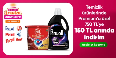 Temizlik ürünlerinde  Premium’a özel 750 TL’ye 150 anında TL indirim