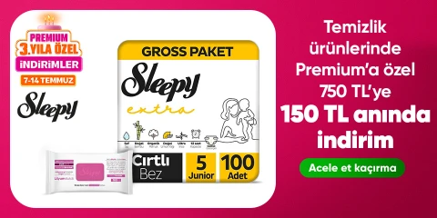 Temizlik ürünlerinde  Premium’a özel 750 TL’ye 150 anında TL indirim