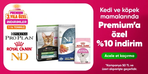 Kedi ve köpek mamalarında  Premium’a özel 10 indirim*
