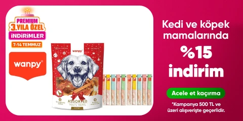 Kedi ve köpek mamalarında  %15 indirim*